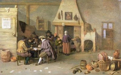 Een taveerne-interieur door Peter de Bloot